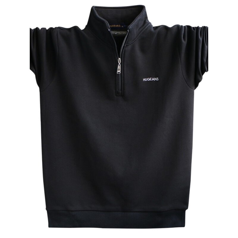 半高领拉链卫衣男士2025秋冬季新款宽松纯棉加绒休闲大码运动上衣