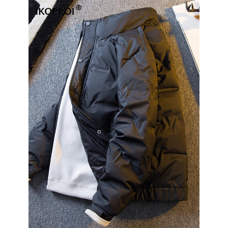 高端立领短款轻薄羽绒服男2025冬季新款潮流休闲羽绒夹克男装外套