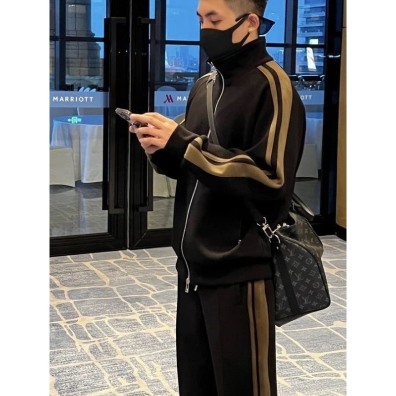 休闲运动套装男春秋季2025新款潮牌开衫外套男士长裤子两件套高端