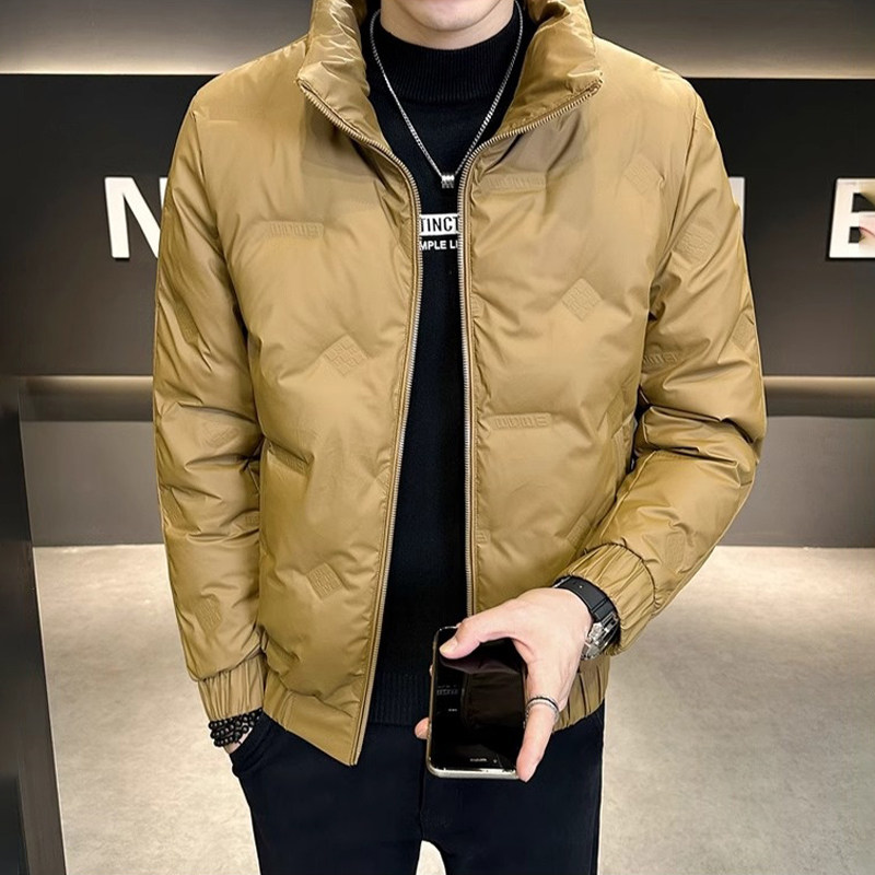 潮牌羽绒服男冬季轻薄短款2025新款立领保暖休闲时尚加厚高端外套