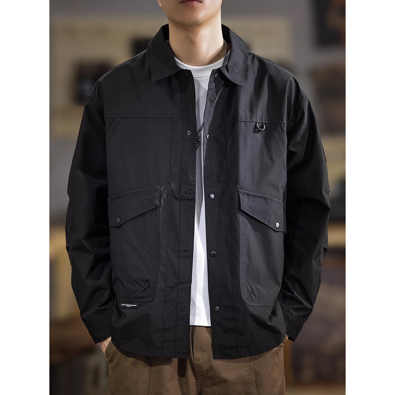 法国一线高端品牌户外工装夹克男士秋季新款宽松三防百搭休闲外套