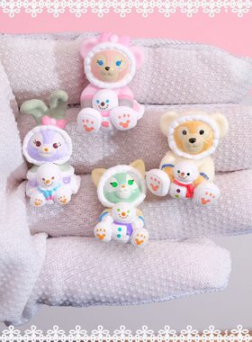 冬日款雪人史黛拉兔子小熊公仔