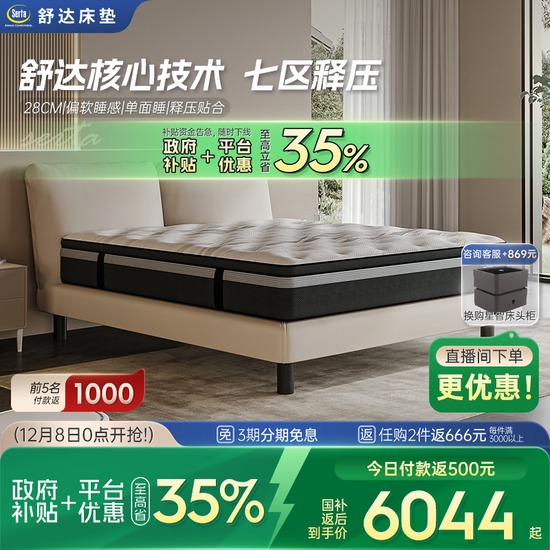 舒达MIRACOIL弹簧乳胶床垫