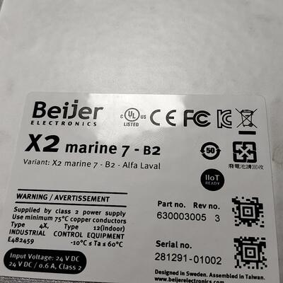 议价X2 marine 7-B2 Alfa Laval 船舶工业自动化控制触控屏维修