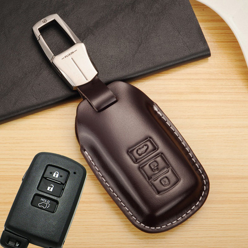 适用于丰田七代凯美瑞钥匙套真皮2012 13款7代一键启动智能钥匙包