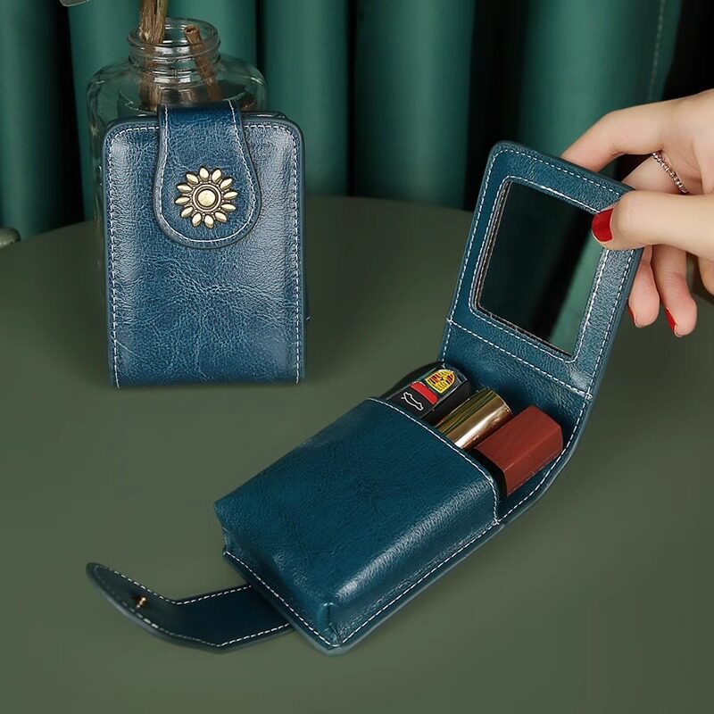 化妆包女小号便随身化妆盒 带镜子口红包 网红收纳包迷你女包