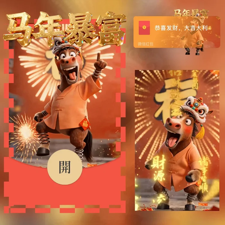 2026马年跨年红包封面新版动态像素卡通新年祝福微信红包封面,商务/设计服务,平面广告设计,淘宝优惠券,粉丝福利购,淘宝优惠卷