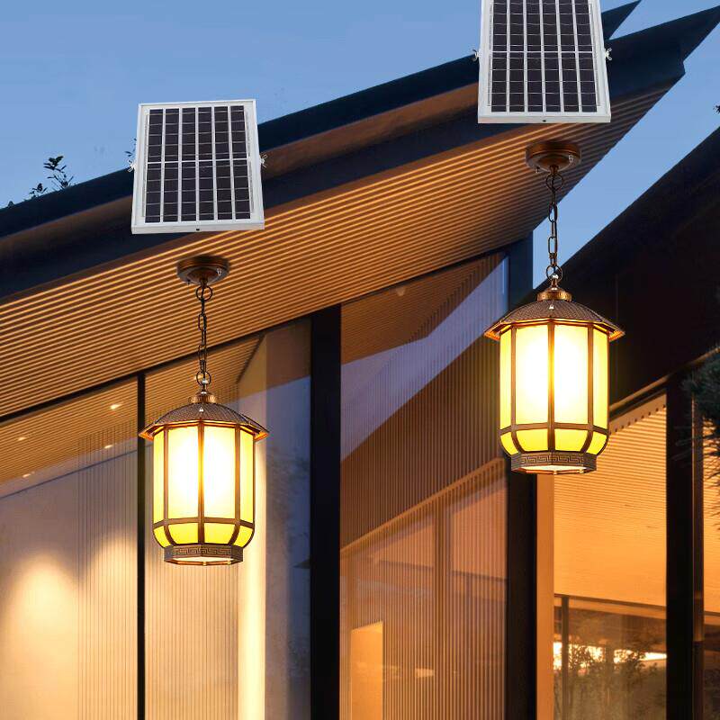 丝竹逢灯吊灯凉亭太阳能灯笼户外大门走廊屋檐新中式花园门头led