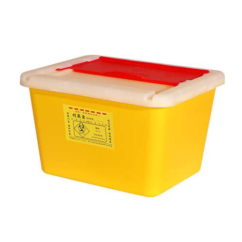 共泰方形利器盒GTQJ69废物收纳医疗垃圾桶锐器盒8L(5个装)