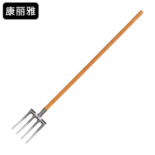 3411四齿钢叉开荒翻地松土铁叉子草叉钢叉整套 康丽雅K