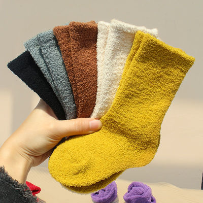 儿童珊瑚绒袜子加厚男童女童宝宝