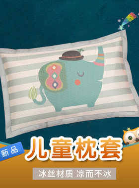 夏天儿童枕套 宝宝卡通冰丝凉席枕头套40x60 夏季婴儿30x50枕芯套