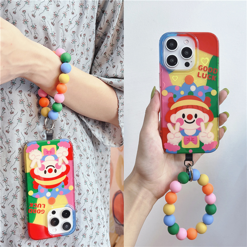 不撞款多巴胺趣味波点小丑壳手环