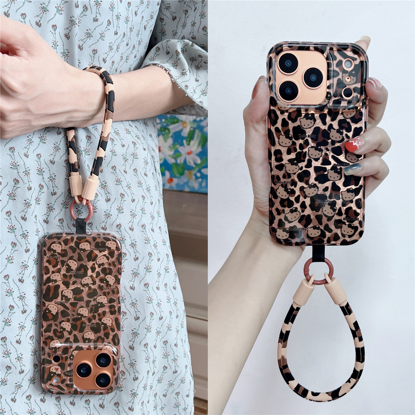 复古手拎秋冬辣妹豹纹手机壳