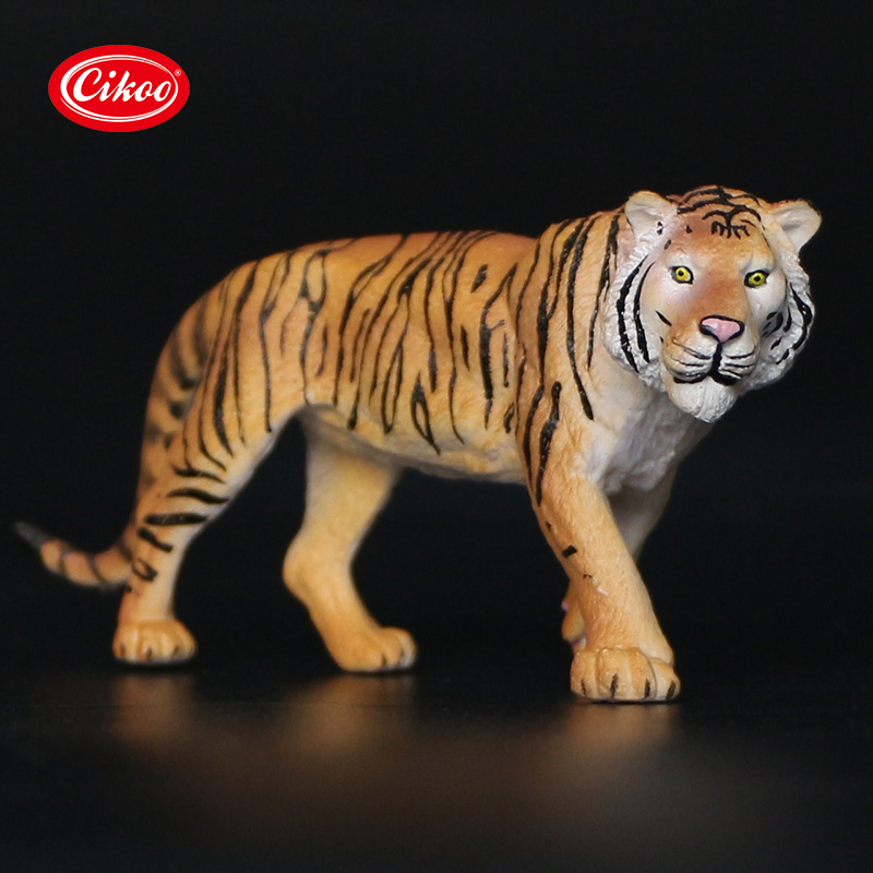 cikoo新款儿童静态仿真动物塑料玩具模型公虎，母虎玩具模型 包邮