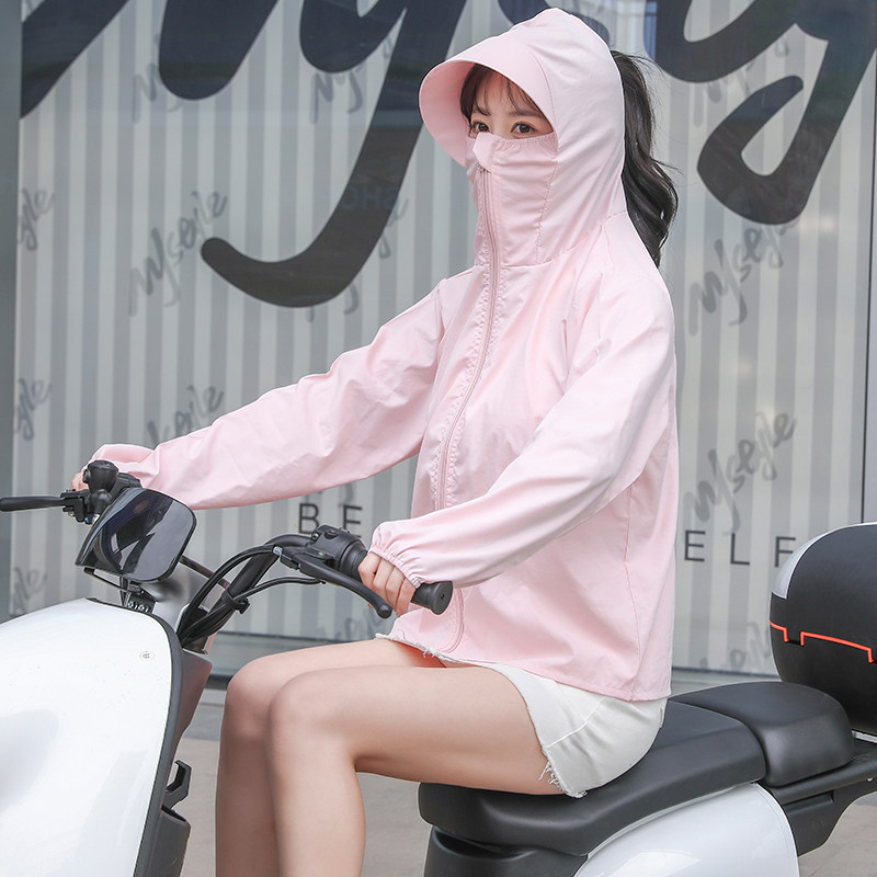 2023夏季防晒衣女防紫外线透气防晒罩衫锦纶骑电动车防晒服薄外套