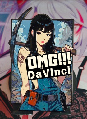 DaVinci原创[ miner girl]金属徽章、仿珐琅徽章、胸针