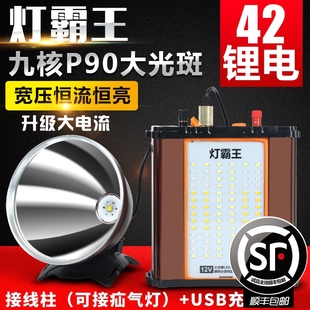 led户外防水疝气分体夜钓鱼手电筒矿灯 p90头灯强光充电超亮头戴式