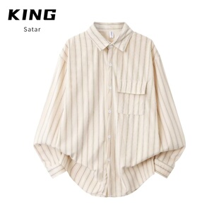 潮流百搭休闲外套 日系港风ins宽松衬衣男生夏季 2026字母长袖 衬衫