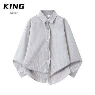 潮流百搭休闲外套 日系港风ins宽松衬衣男生夏季 2026字母长袖 衬衫