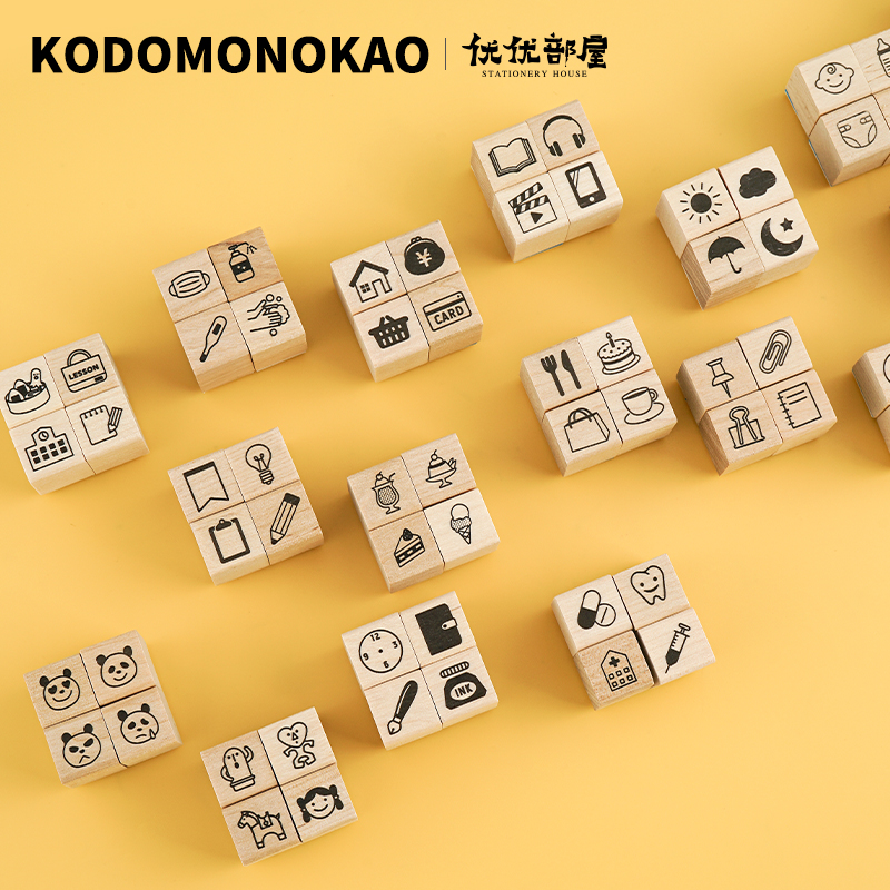 日本KODOMO NO KAO手账印章部 4个套装 0409