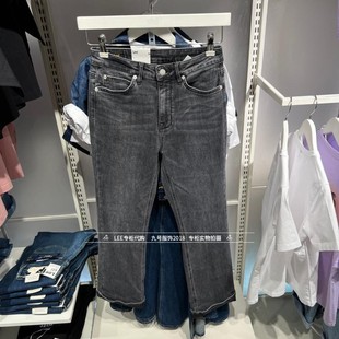 Lee专柜正品2024款女士426烟灰微喇牛仔裤LWB2414264TH00F-A05807