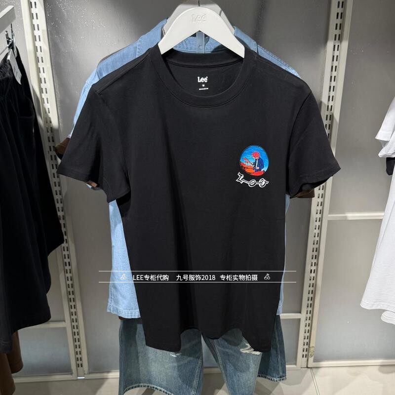 Lee正品2026款男士卡通字母印花潮短袖T恤LMT012025211000-K11000