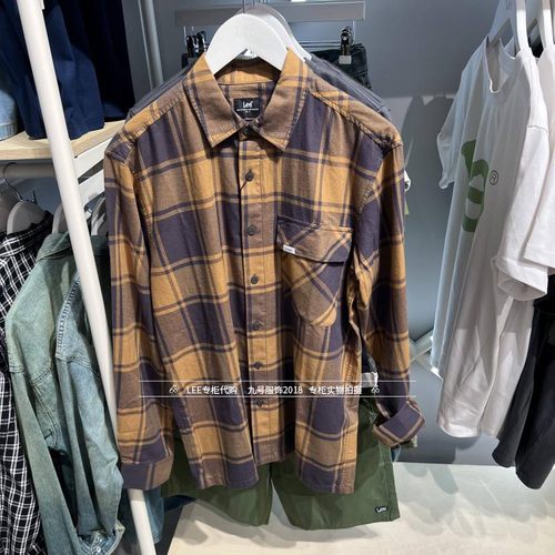 Lee翻领长袖青春流行衬衫