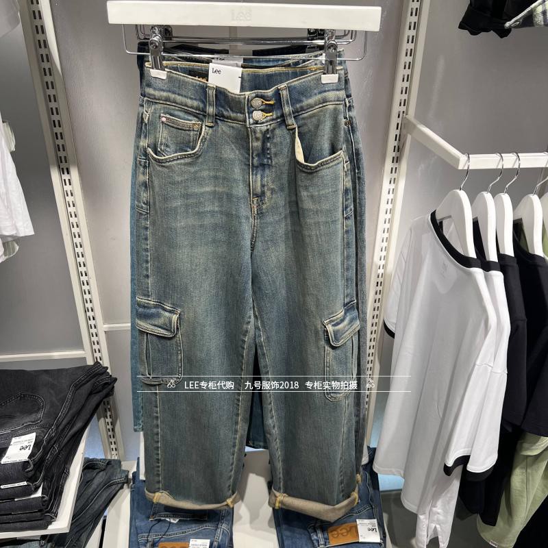 Lee正品2024秋冬女士428宽松直筒牛仔裤 LWB246428203296-A06241