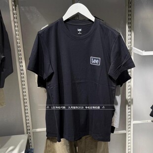 Lee正品2026新款男士LOGO绣标纯棉短袖T恤LMT013483211000-K11000