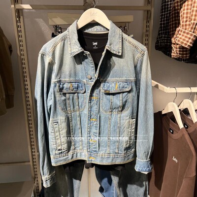 Lee翻领男士牛仔夹克外套