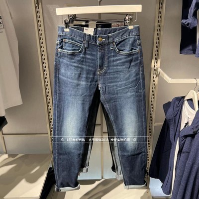 Lee拉链男士加绒牛仔裤