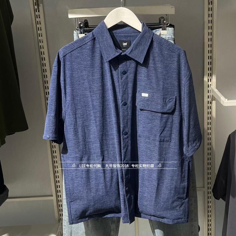 Lee正品 2025款男士日系风拼接袖休闲衬衫LMT011094205163-A05179