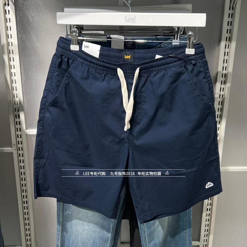 Lee正品 2026款男士抽绳宽松休闲五分短裤LMB261908100328-A09735