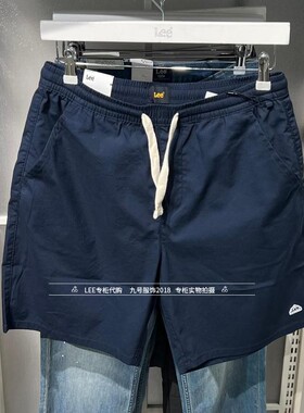 Lee正品 2026款男士抽绳宽松休闲五分短裤LMB261908100328-A09735