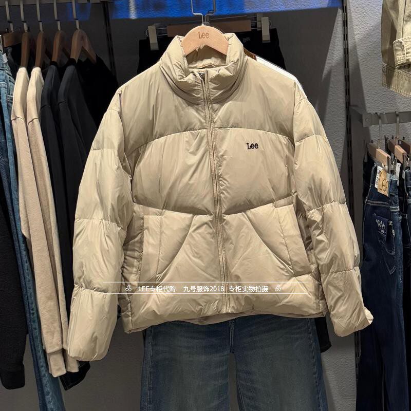 Lee男士拉链休闲羽绒服