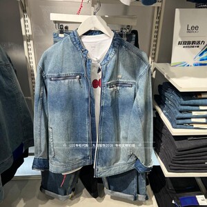 Lee正品 2025春款男士水洗蓝牛仔夹克外套LMT010008203487-A07815