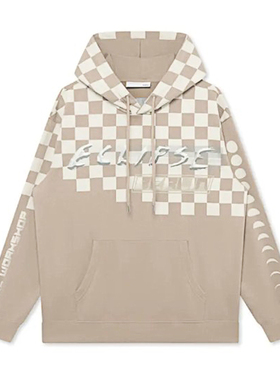 G系列男女同款情侣棋盘格连帽卫衣 GC131016H
