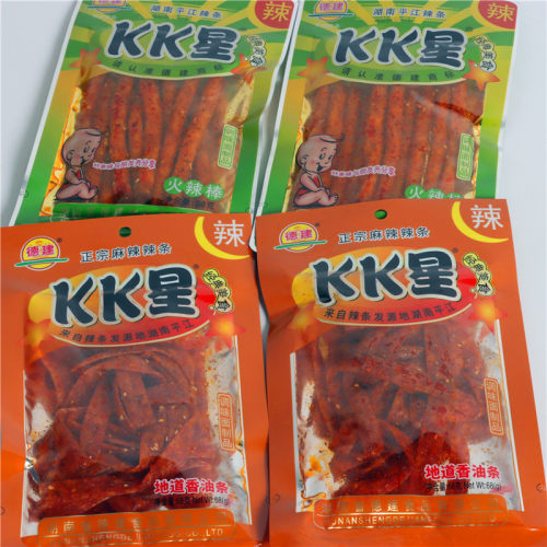 德建kk星辣条火辣棒香油条麻辣干子追剧解馋休闲零食湖南平江特产
