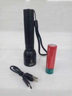 锐豹1292强光手电筒可充电远射高亮强-中-弱-爆闪-SOS多功能变焦