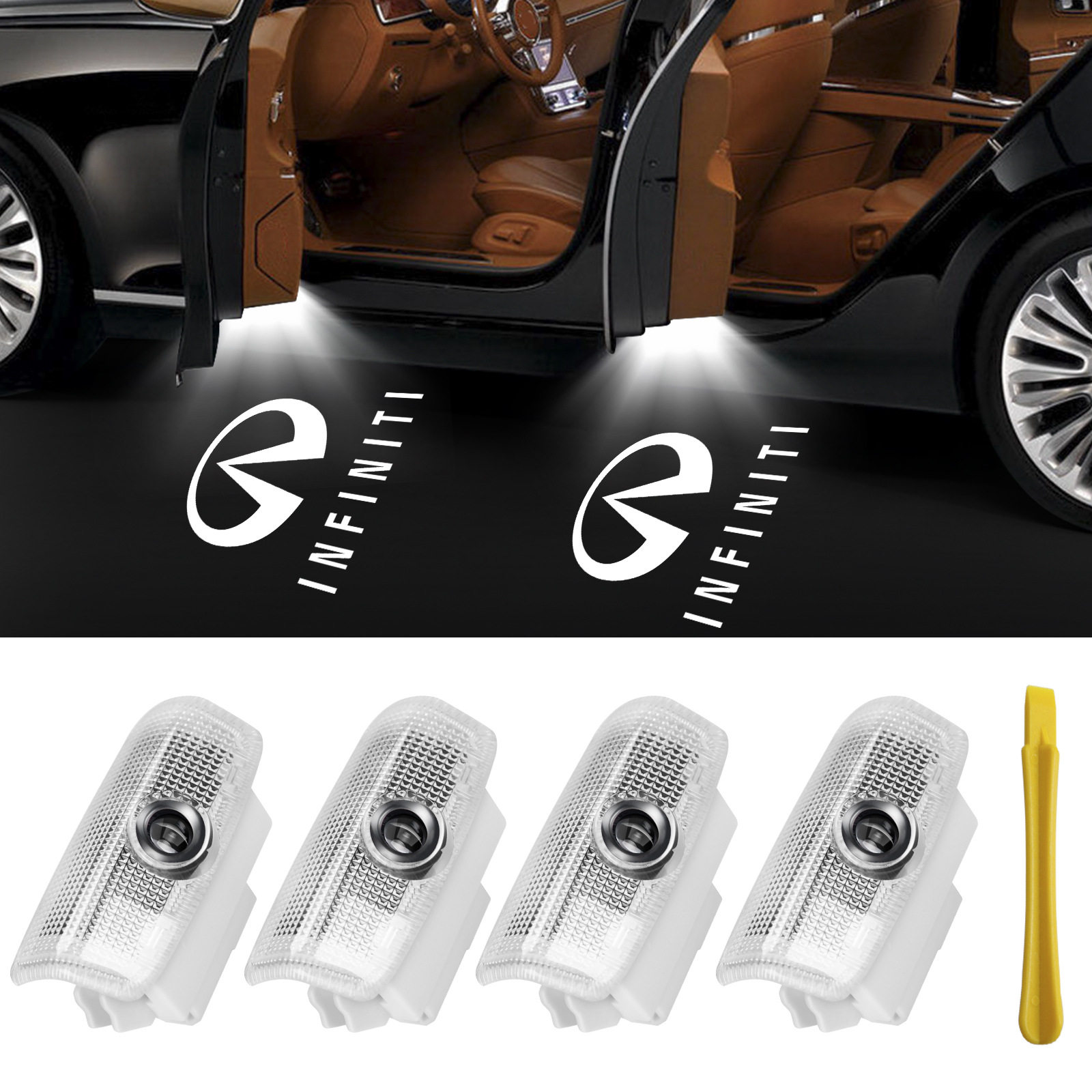 CE/FCC跨境爆款专用英菲尼迪迎宾灯QX50 FX37车门灯门槛灯LED流光