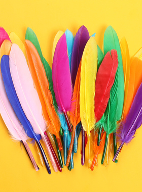 彩色羽毛diy手工饰品配件装饰羽毛小绒毛创意美术制作材料包邮