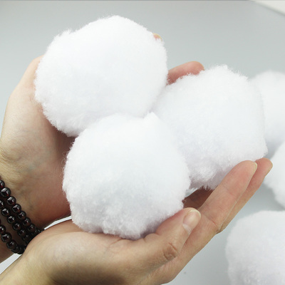 diy幼儿园手工白色毛球大号雪球