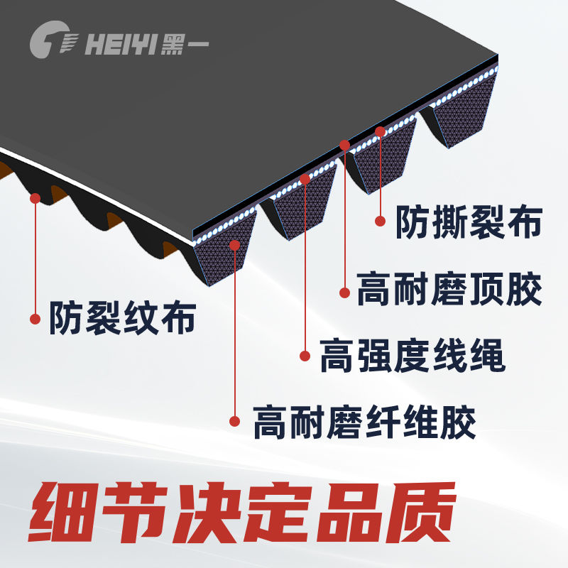 黑一齿形带 C1750Li   黑一皮带