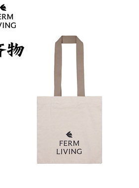 丹麦FermLiving Everyday Tote 帆布包 北欧风环保购物袋帆布袋
