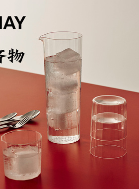 25秋季新品丹麦HAY Angle Carafe 玻璃冷水壶 凉水杯 透明玻璃杯