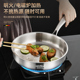无涂层316L不锈钢平底锅家用不粘锅食品级加厚电磁炉专用牛排煎锅