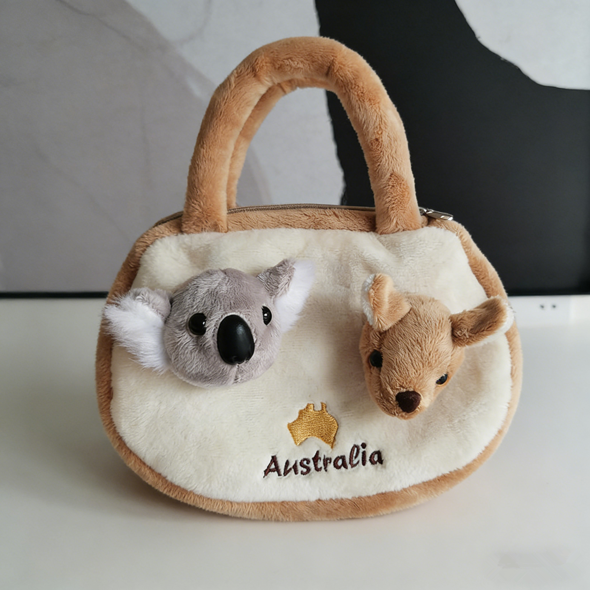 澳大利亚当地热销超可爱毛绒考拉袋鼠手提包送女学生朋友生日礼物,箱包皮具/热销女包/男包,通用款女包,淘宝优惠券,粉丝福利购,淘宝优惠卷
