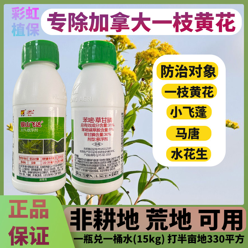 除一枝黄花杂草苯嘧草甘膦小飞蓬非耕地荒地灭生杂草除草烂根剂