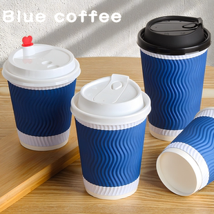 一次性杯子加厚纸杯双层隔热防烫茶杯家用办公室喝水奶茶咖啡纸杯